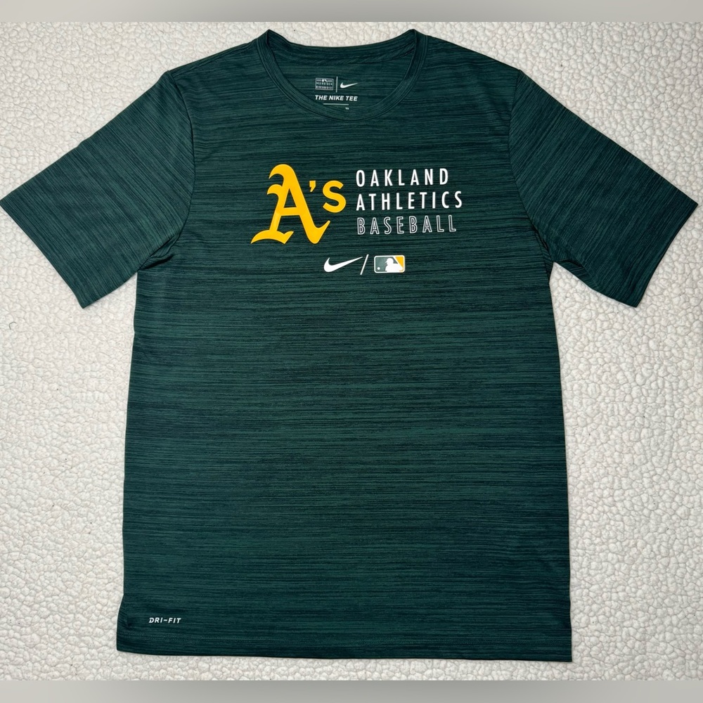 Oakland Athletics Nike Dri Fit Green Jersey Youth Size XL